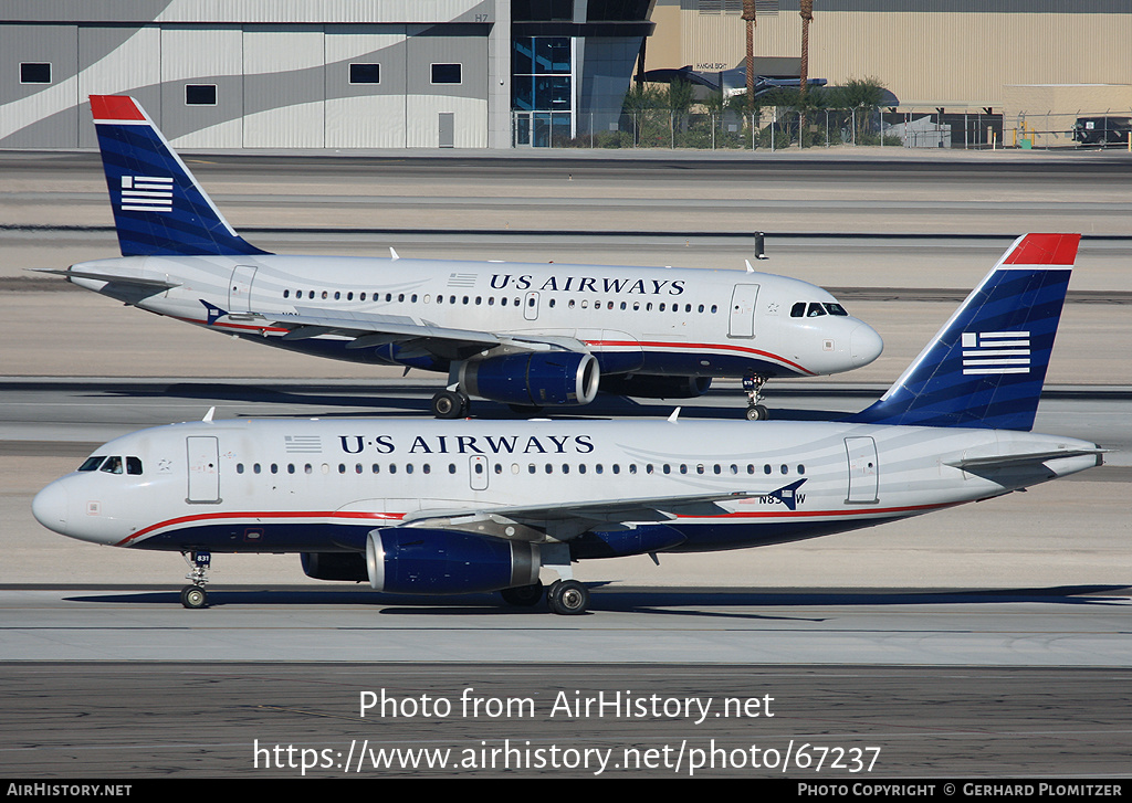 Aircraft Photo of N831AW | Airbus A319-132 | US Airways | AirHistory.net #67237