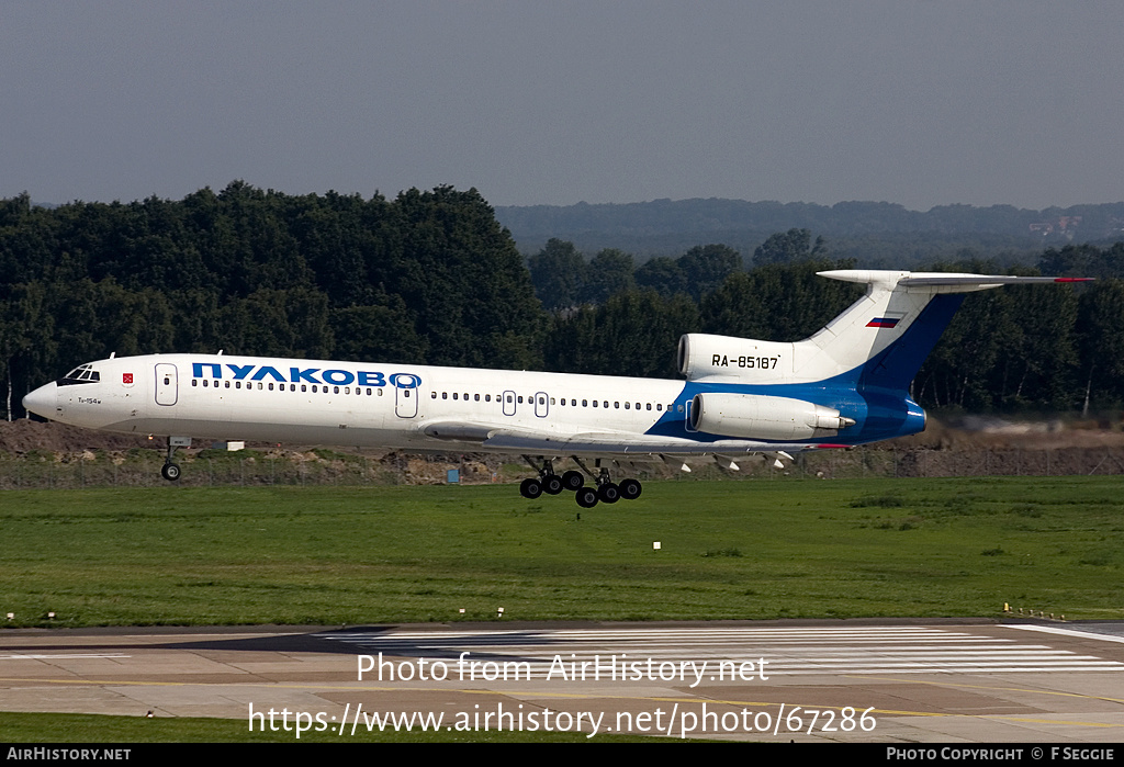 Aircraft Photo of RA-85187 | Tupolev Tu-154M | Pulkovo Airlines | AirHistory.net #67286