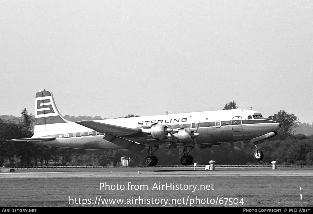 Aircraft Photo of OY-STS | Douglas DC-6B | Sterling Airways | AirHistory.net #67504