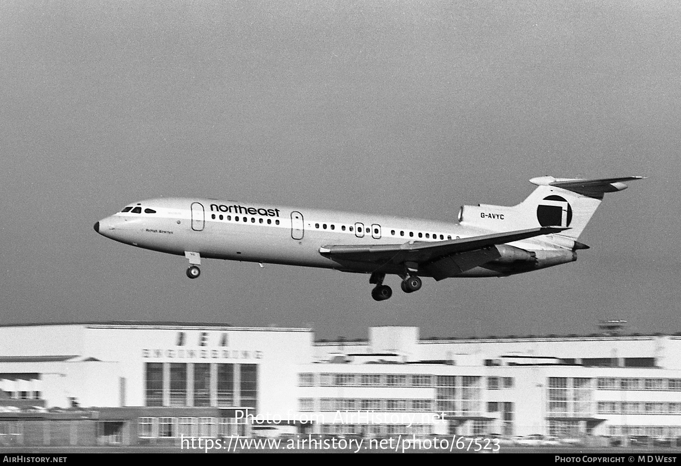 Aircraft Photo of G-AVYC | Hawker Siddeley HS-121 Trident 1E | Northeast Airlines | AirHistory.net #67523