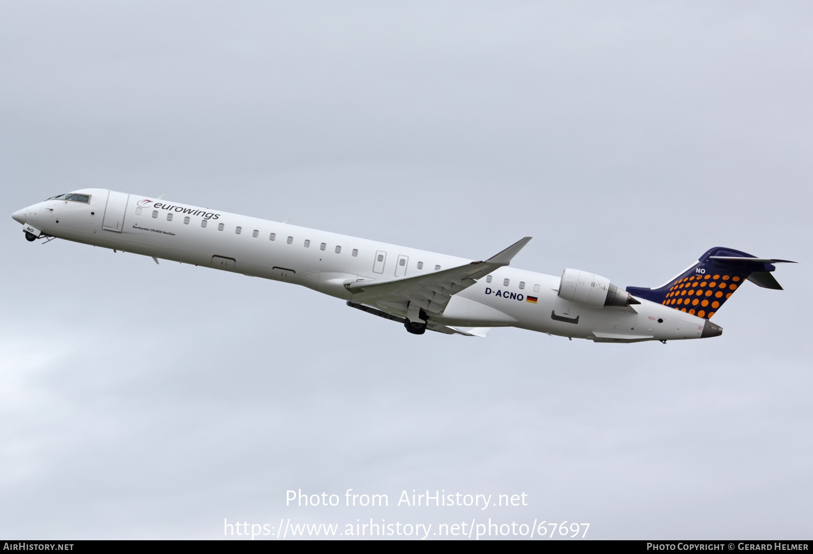 Aircraft Photo of D-ACNO | Bombardier CRJ-900LR (CL-600-2D24) | Eurowings | AirHistory.net #67697