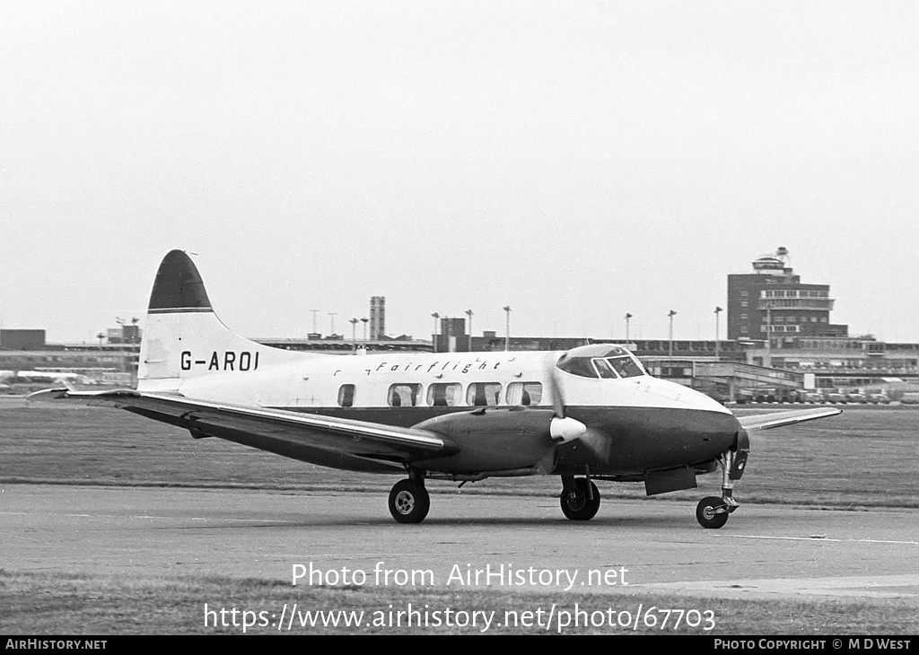 Aircraft Photo of G-AROI | De Havilland D.H. 104 Dove 5 | Fairflight | AirHistory.net #67703