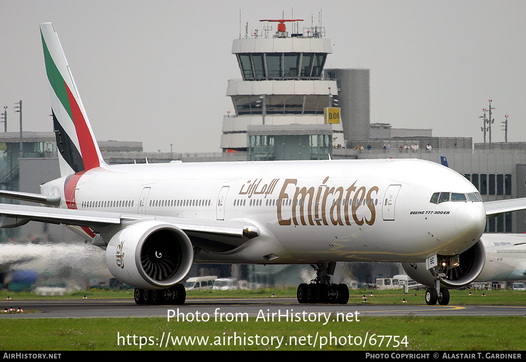 Aircraft Photo of A6-EBE | Boeing 777-36N/ER | Emirates | AirHistory.net #67754