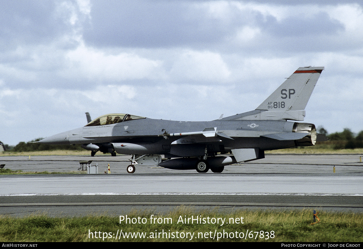 Aircraft Photo of 90-0818 / AF90-818 | General Dynamics F-16CJ Fighting Falcon | USA - Air Force | AirHistory.net #67838