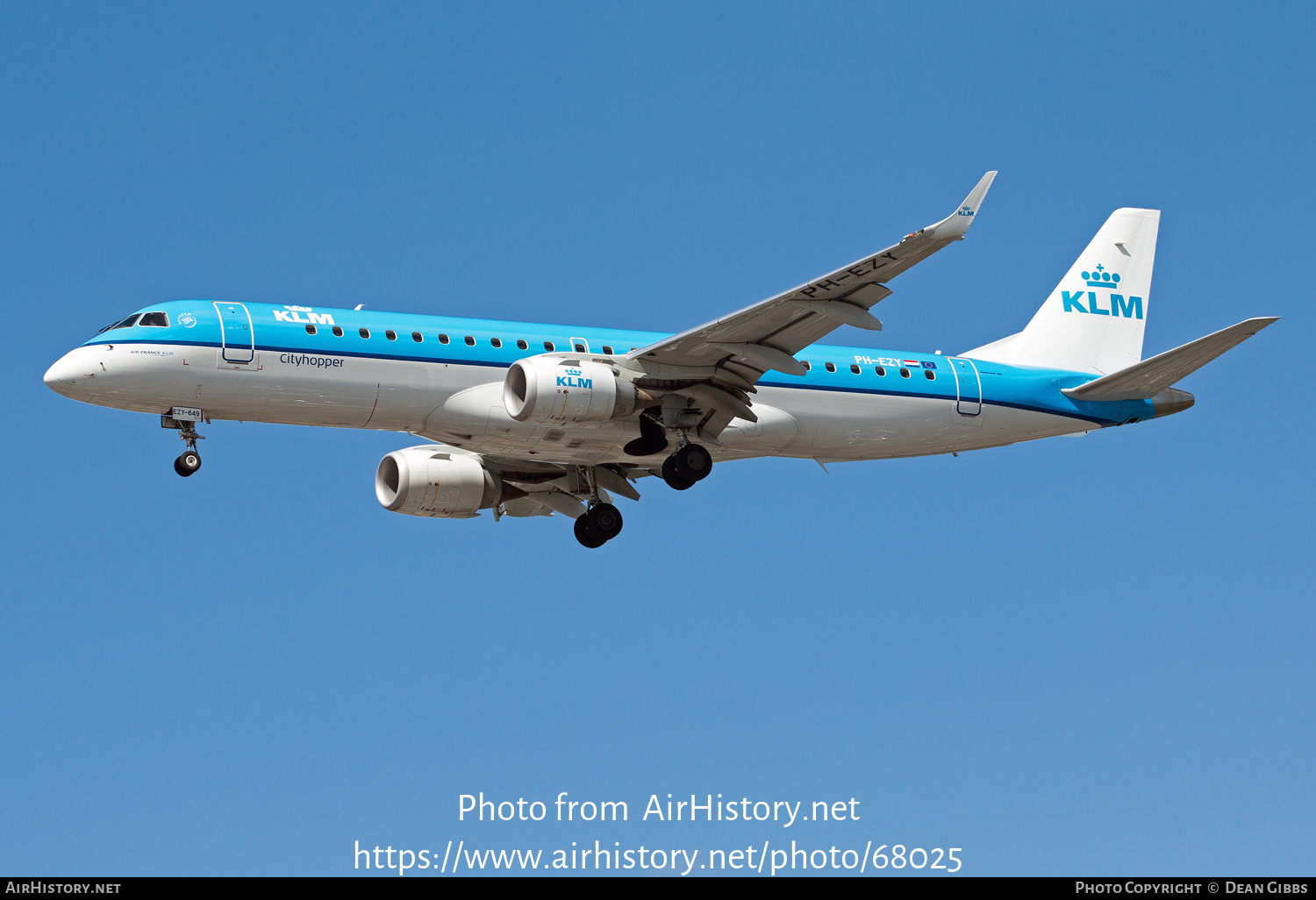 Aircraft Photo of PH-EZY | Embraer 190STD (ERJ-190-100STD) | KLM Cityhopper | AirHistory.net #68025