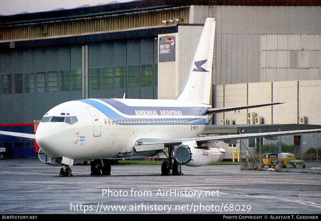 Aircraft Photo of G-BKYK | Boeing 737-236/Adv | Aerolíneas Argentinas | AirHistory.net #68029