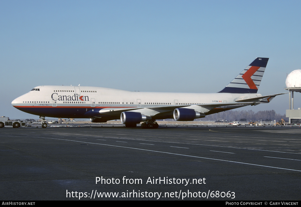 Aircraft Photo of C-FCRA | Boeing 747-475 | Canadian Airlines | AirHistory.net #68063