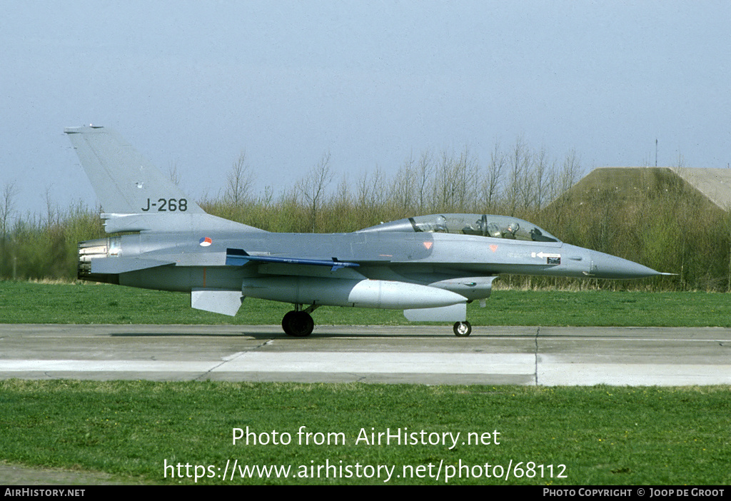 Aircraft Photo of J-268 | General Dynamics F-16B Fighting Falcon | Netherlands - Air Force | AirHistory.net #68112