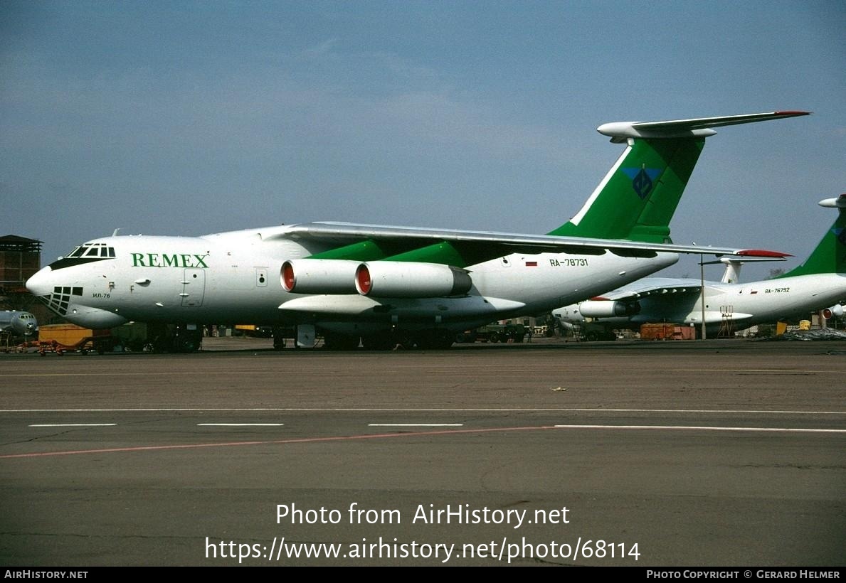 Aircraft Photo of RA-78731 | Ilyushin Il-76T | Remex - Remont Exploitation | AirHistory.net #68114