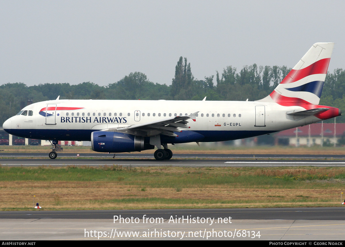 Aircraft Photo of G-EUPL | Airbus A319-131 | British Airways | AirHistory.net #68134