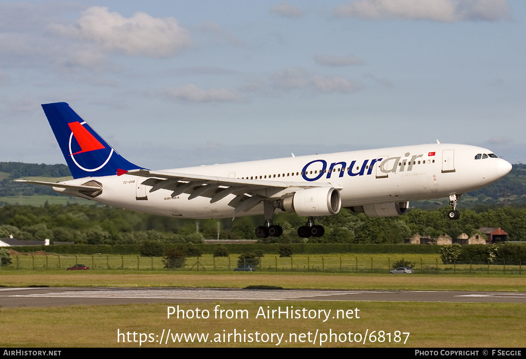 Aircraft Photo of TC-OAB | Airbus A300B4-605R | Onur Air | AirHistory.net #68187