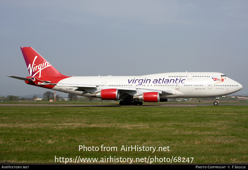 Aircraft Photo of G-VROY | Boeing 747-443 | Virgin Atlantic Airways | AirHistory.net #68247