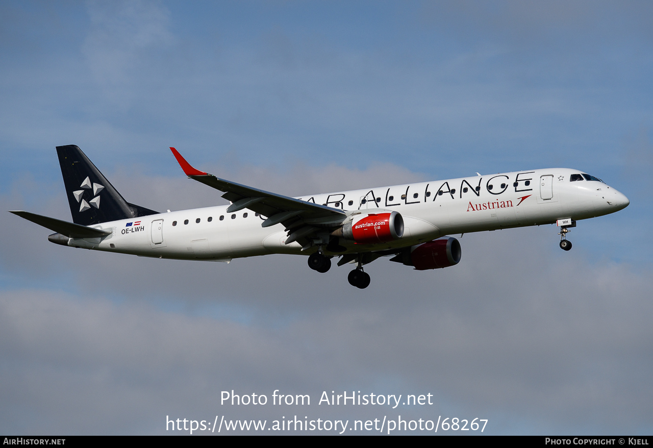 Aircraft Photo of OE-LWH | Embraer 195LR (ERJ-190-200LR) | Austrian Airlines | AirHistory.net #68267