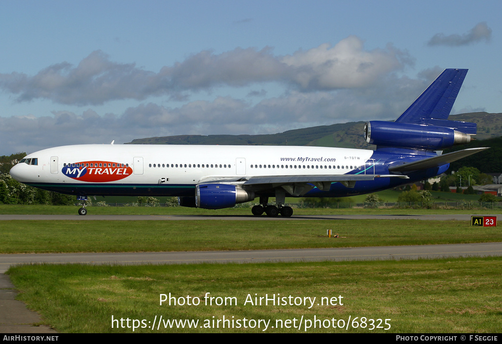 Aircraft Photo of G-TDTW | McDonnell Douglas DC-10-10 | MyTravel Airways | AirHistory.net #68325