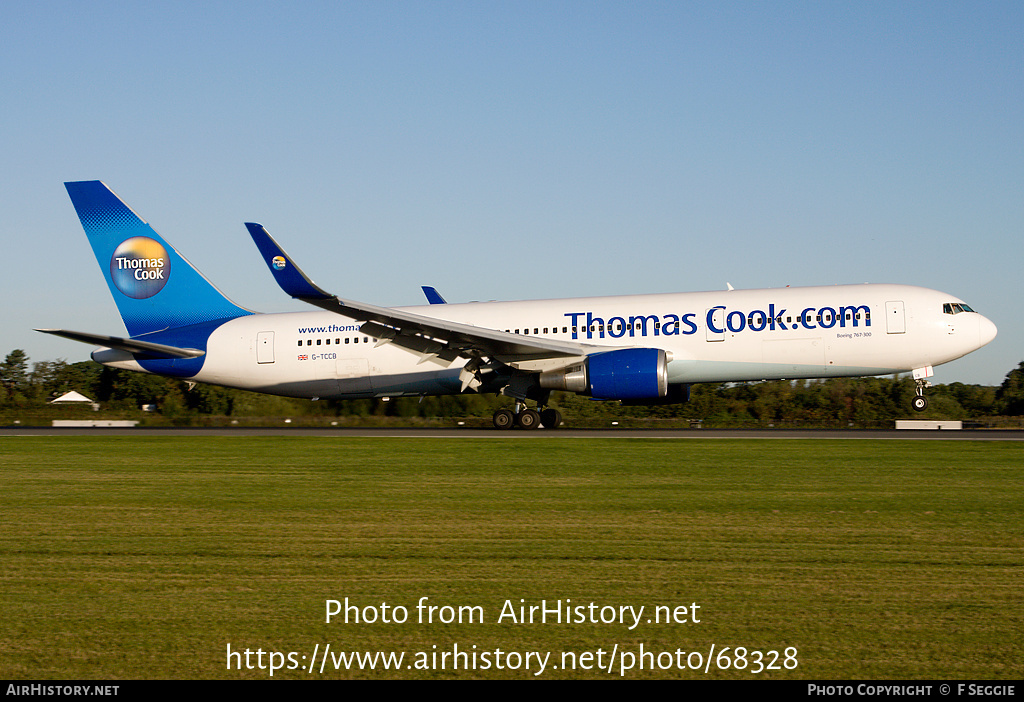 Aircraft Photo of G-TCCB | Boeing 767-31K/ER | Thomas Cook Airlines | AirHistory.net #68328