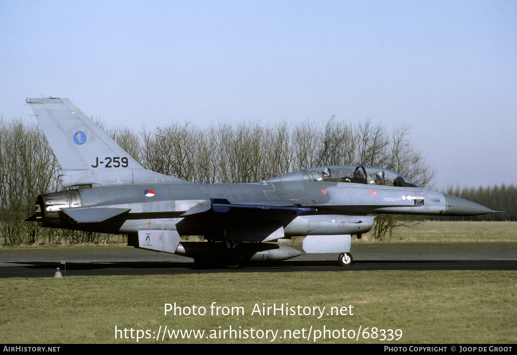 Aircraft Photo of J-259 | General Dynamics F-16B Fighting Falcon | Netherlands - Air Force | AirHistory.net #68339