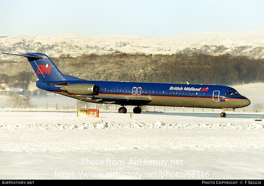 Aircraft Photo of G-BXWF | Fokker 100 (F28-0100) | British Midland Airways - BMA | AirHistory.net #68346