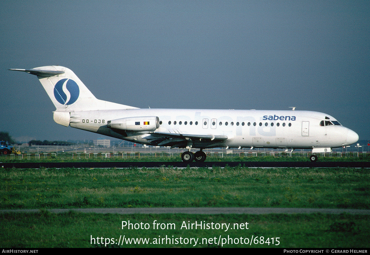 Aircraft Photo of OO-DJB | Fokker F28-4000 Fellowship | Sabena | AirHistory.net #68415