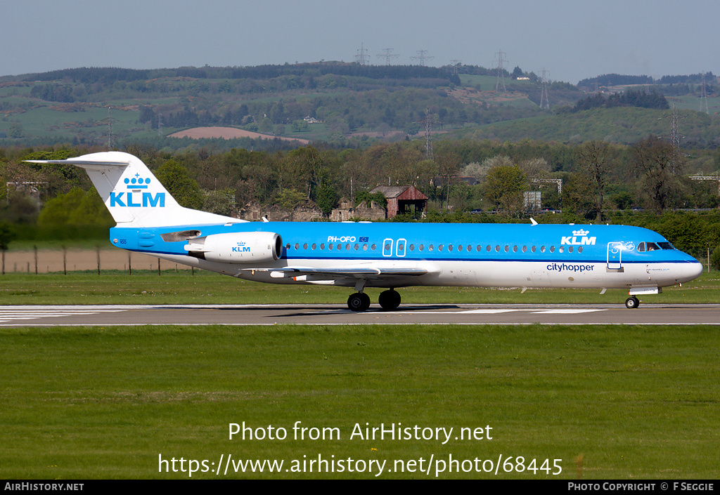 Aircraft Photo of PH-OFO | Fokker 100 (F28-0100) | KLM Cityhopper | AirHistory.net #68445