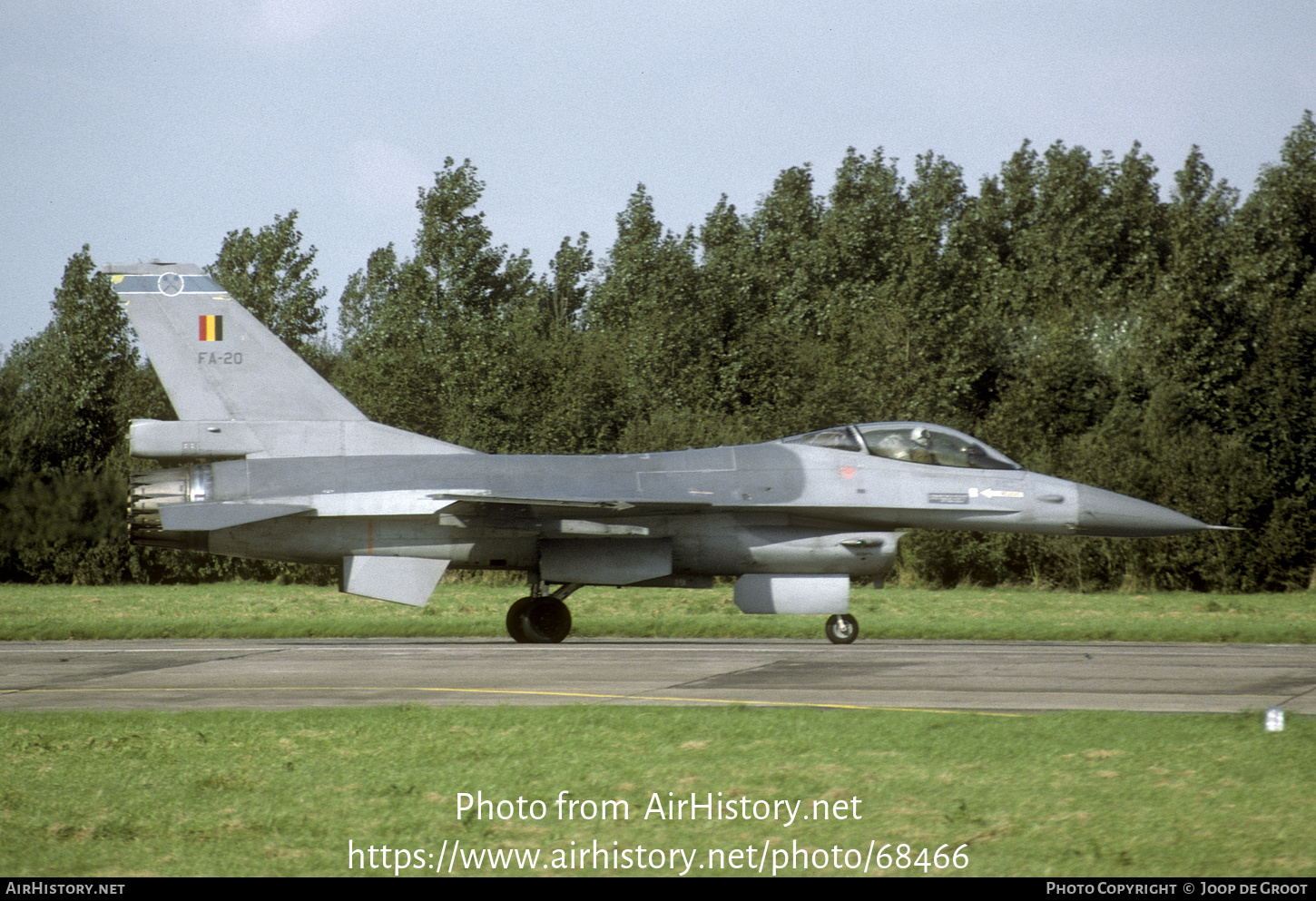 Aircraft Photo of FA-20 | General Dynamics F-16A Fighting Falcon | Belgium - Air Force | AirHistory.net #68466