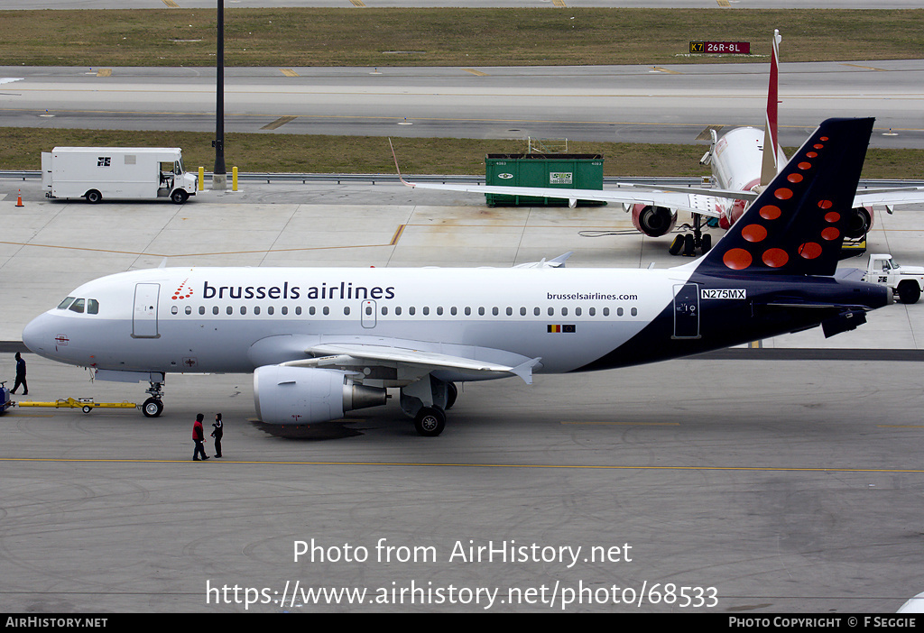 Aircraft Photo of N275MX | Airbus A319-112 | Brussels Airlines | AirHistory.net #68533