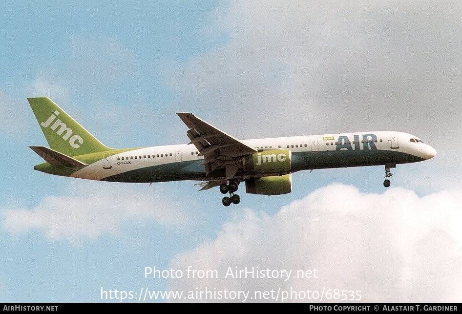 Aircraft Photo of G-FCLK | Boeing 757-2Y0 | JMC Air | AirHistory.net #68535