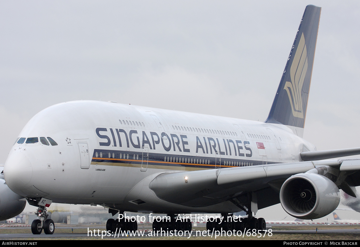 Aircraft Photo of 9V-SKC | Airbus A380-841 | Singapore Airlines | AirHistory.net #68578