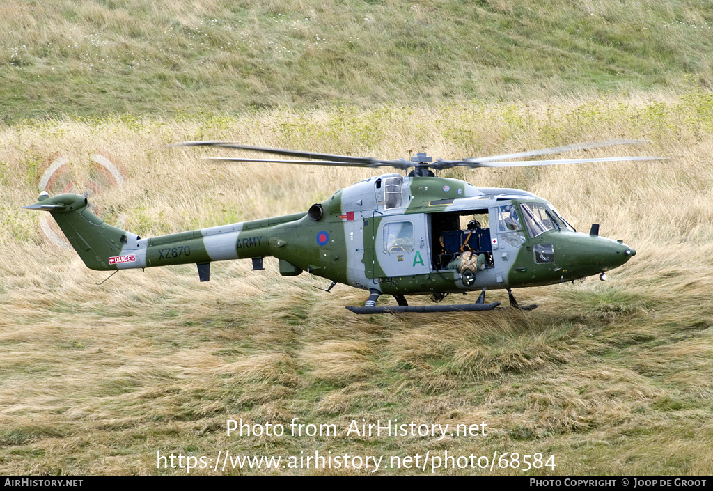 Aircraft Photo of XZ670 | Westland WG-13 Lynx AH7 | UK - Army | AirHistory.net #68584