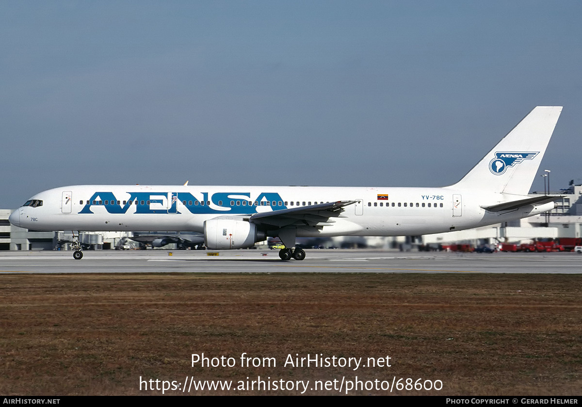 Aircraft Photo of YV-78C | Boeing 757-236 | Avensa - Aerovías Venezolanas | AirHistory.net #68600