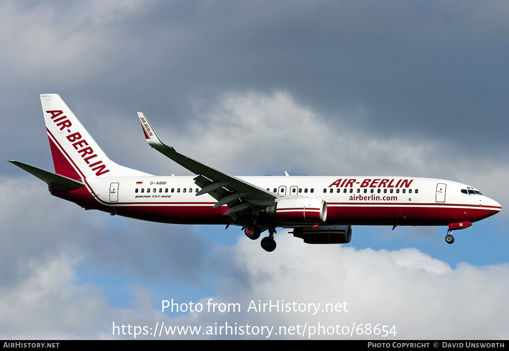 Aircraft Photo of D-ABBI | Boeing 737-86J | Air Berlin | AirHistory.net #68654