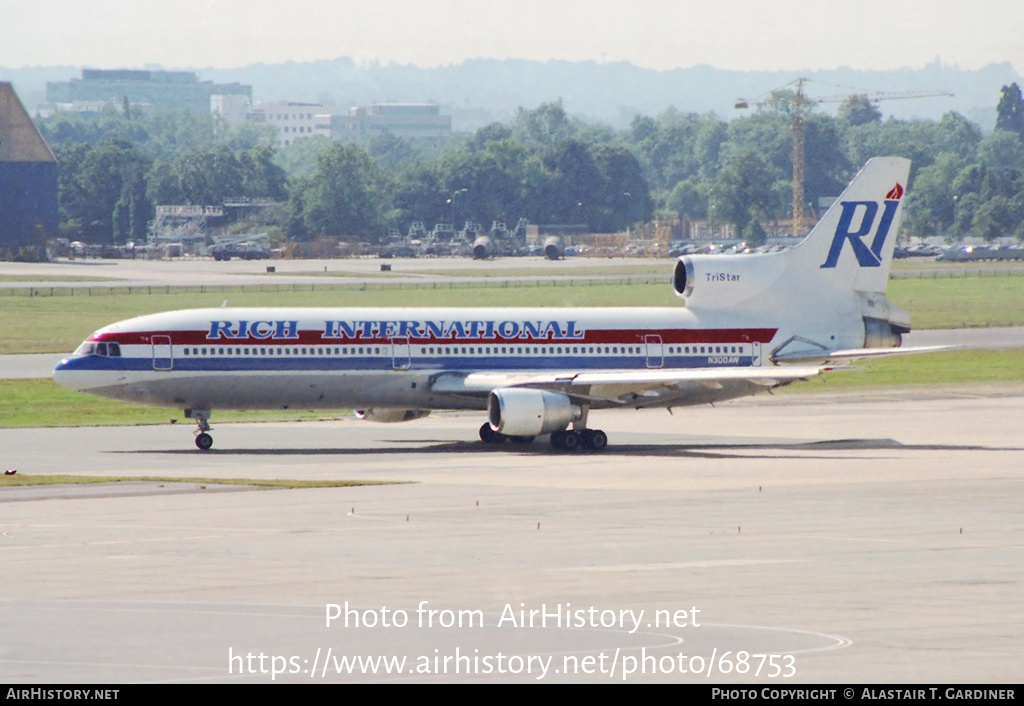 Aircraft Photo of N300AW | Lockheed L-1011-385-1 TriStar 1 | Rich International Airways | AirHistory.net #68753