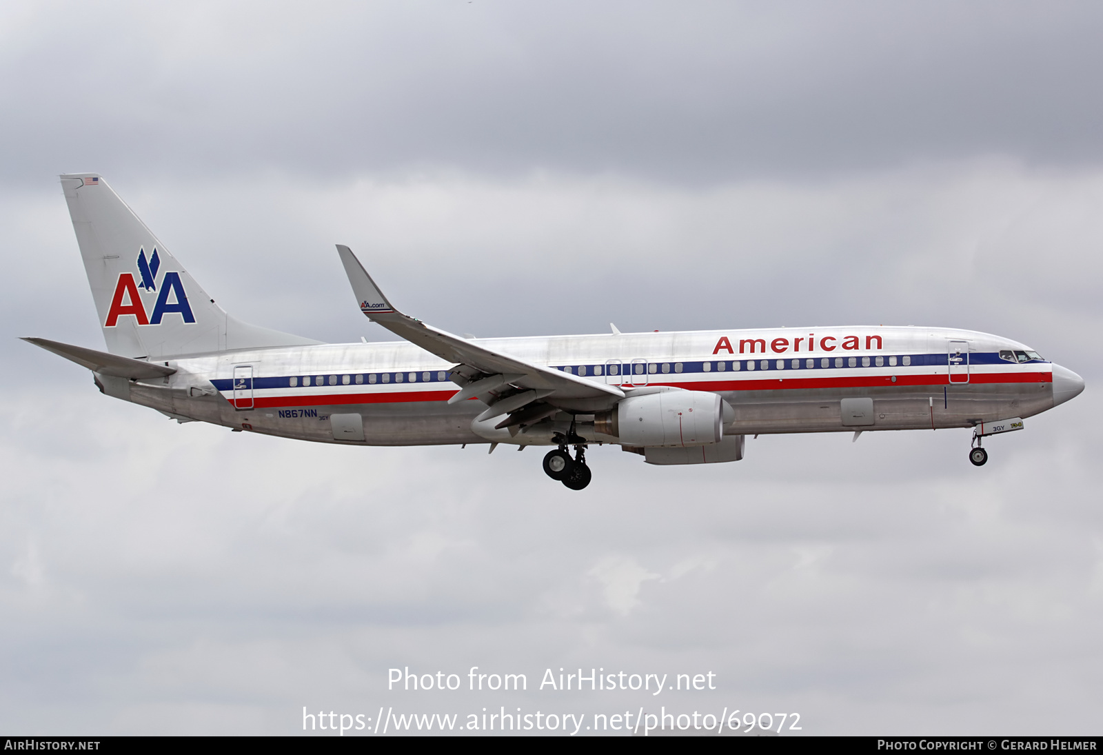 Aircraft Photo of N867NN | Boeing 737-823 | American Airlines | AirHistory.net #69072