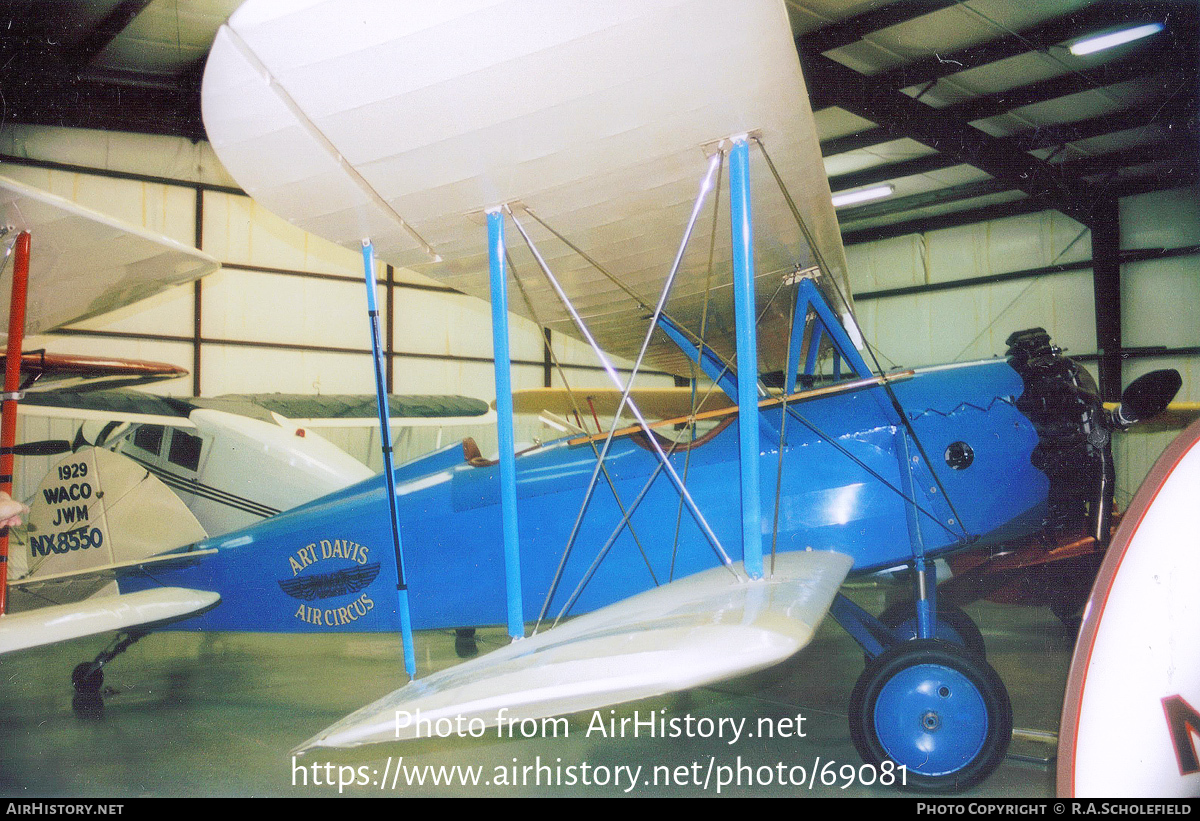 Aircraft Photo of N8550 / NX8550 | Waco JWM | Art Davis Air Circus | AirHistory.net #69081