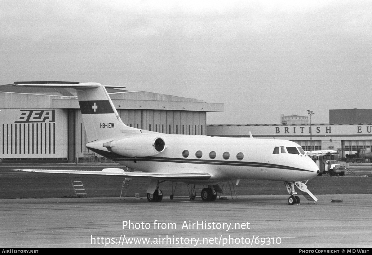 Aircraft Photo of HB-IEW | Grumman American G-1159 Gulfstream II | Livanos-Aztec SA | AirHistory.net #69310