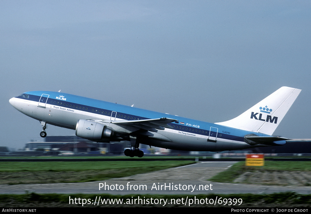 Aircraft Photo of PH-AGB | Airbus A310-203 | KLM - Royal Dutch Airlines | AirHistory.net #69399