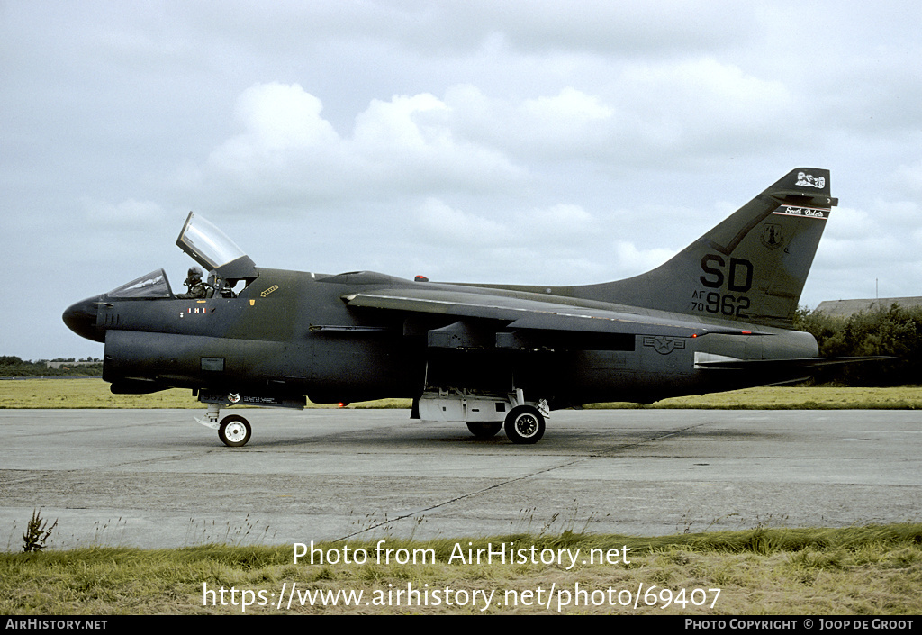 Aircraft Photo of 70-0962 / AF70-962 | LTV A-7D Corsair II | USA - Air Force | AirHistory.net #69407