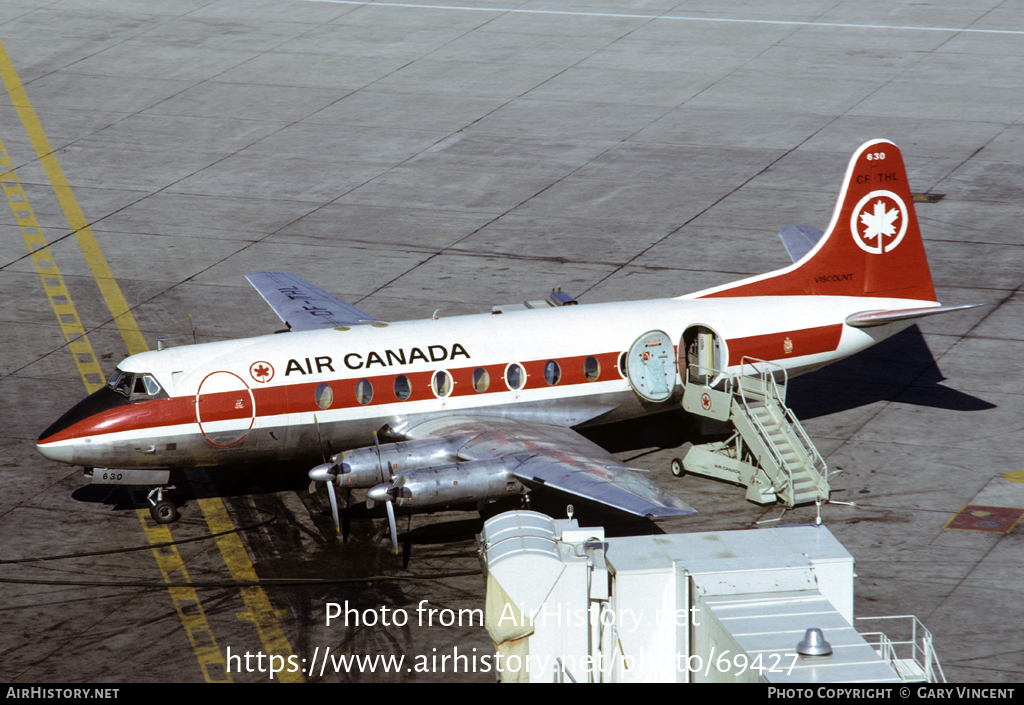 Aircraft Photo of CF-THL | Vickers 757 Viscount | Air Canada | AirHistory.net #69427