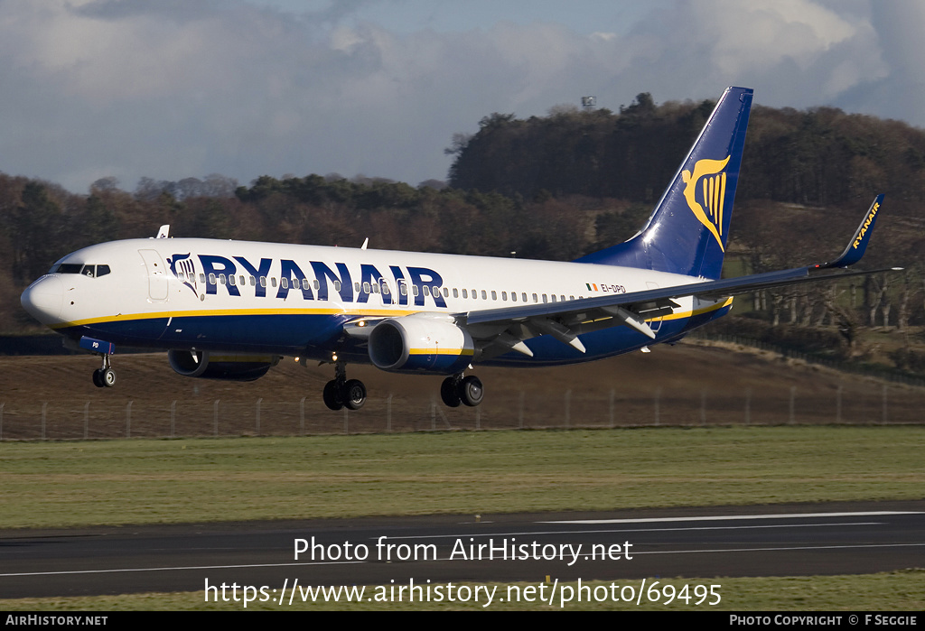 Aircraft Photo of EI-DPD | Boeing 737-8AS | Ryanair | AirHistory.net #69495