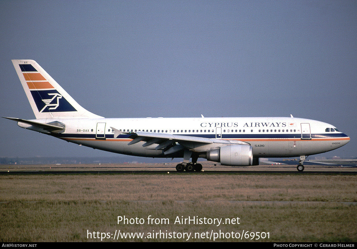 Aircraft Photo of 5B-DAX | Airbus A310-204 | Cyprus Airways | AirHistory.net #69501