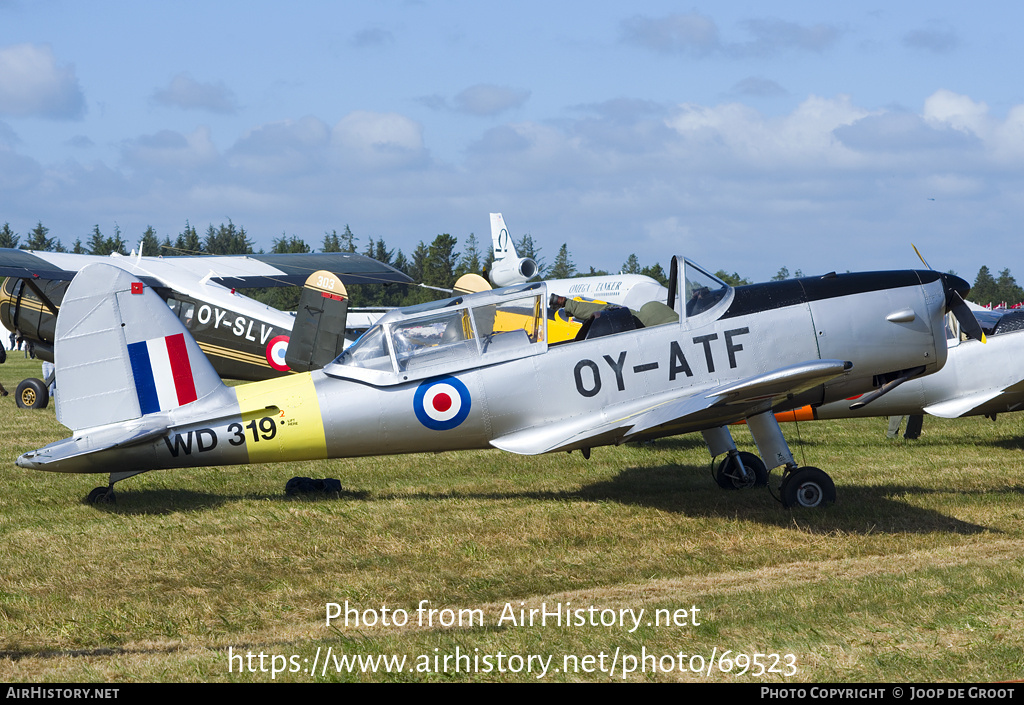 Aircraft Photo of OY-ATF / WD319 | De Havilland DHC-1 Chipmunk Mk22 | UK - Air Force | AirHistory.net #69523