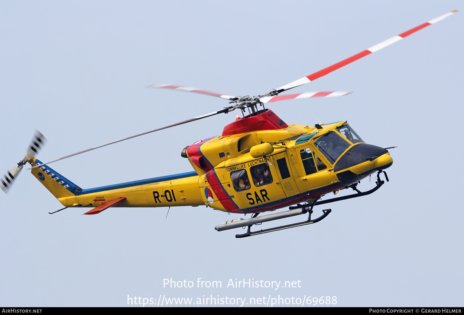 Aircraft Photo of R-01 | Agusta AB-412SP Grifone | Netherlands - Air Force | AirHistory.net #69688