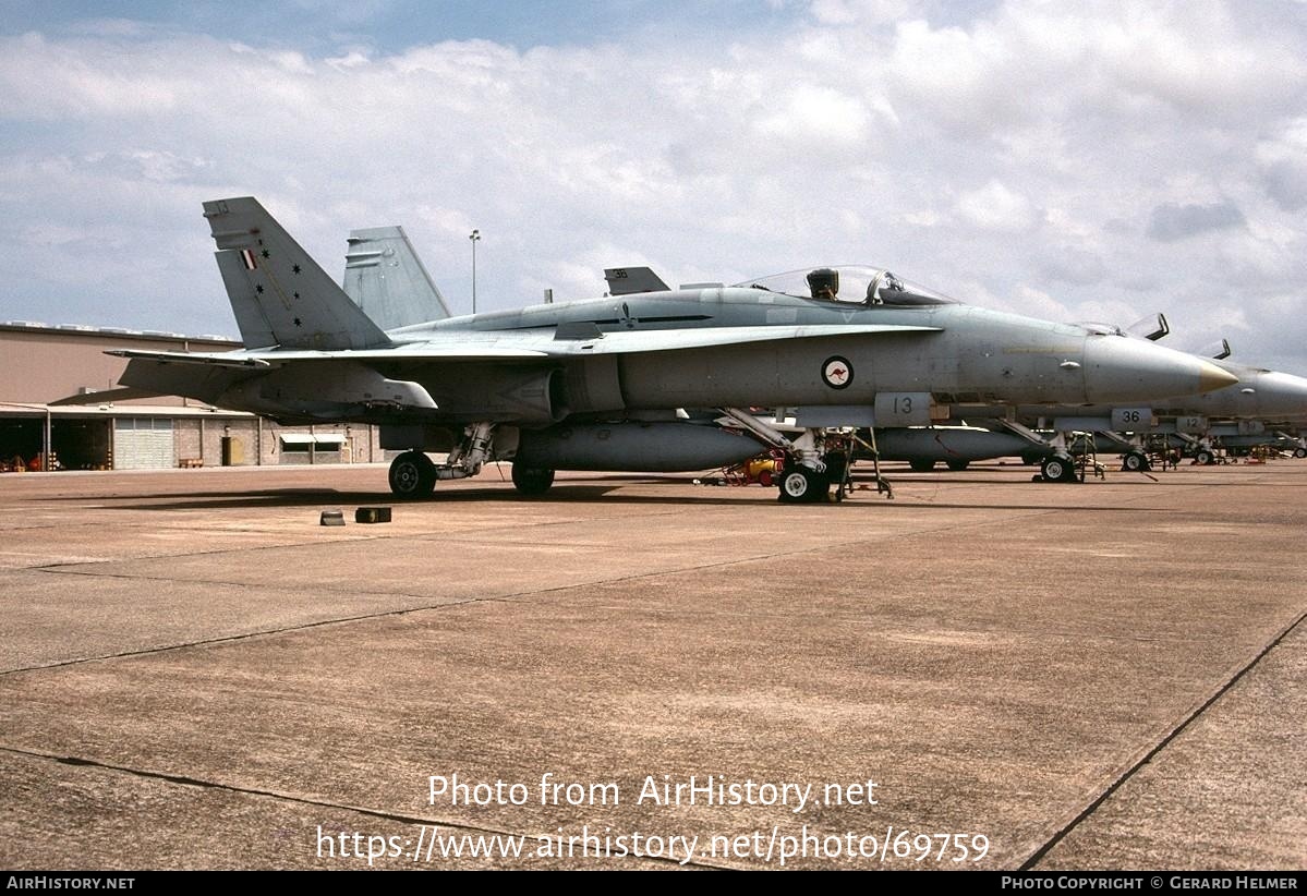 Aircraft Photo of A21-13 | McDonnell Douglas F/A-18A Hornet | Australia - Air Force | AirHistory.net #69759