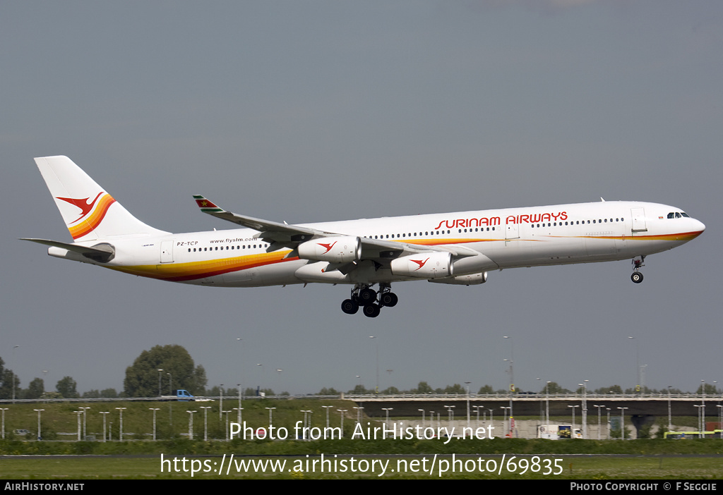 Aircraft Photo of PZ-TCP | Airbus A340-311 | Surinam Airways | AirHistory.net #69835