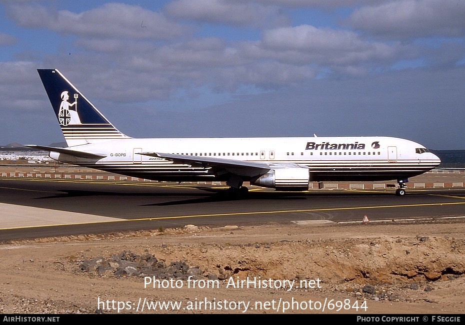 Aircraft Photo of G-BOPB | Boeing 767-204/ER | Britannia Airways | AirHistory.net #69844