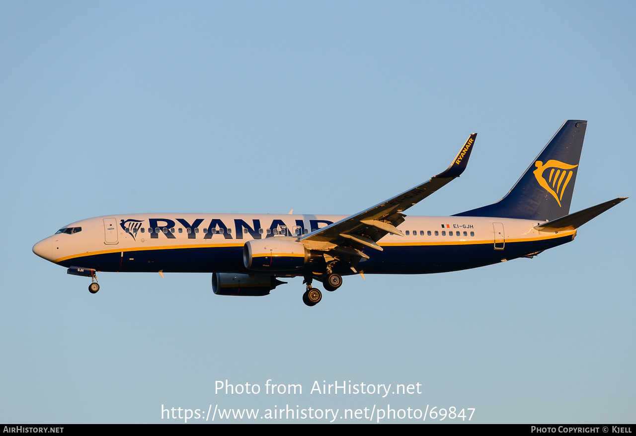 Aircraft Photo of EI-GJH | Boeing 737-800 | Ryanair | AirHistory.net #69847