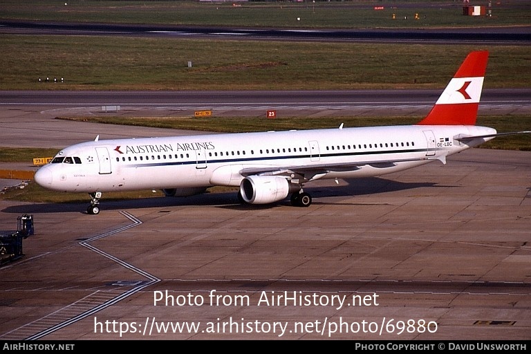 Aircraft Photo of OE-LBC | Airbus A321-111 | Austrian Airlines | AirHistory.net #69880