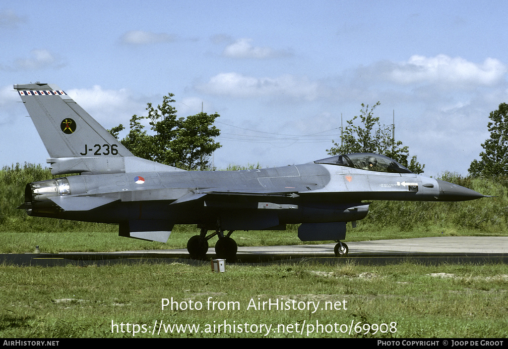 Aircraft Photo of J-236 | General Dynamics F-16A Fighting Falcon | Netherlands - Air Force | AirHistory.net #69908