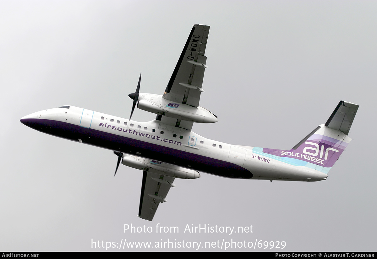 Aircraft Photo of G-WOWC | De Havilland Canada DHC-8-311 Dash 8 | Air Southwest | AirHistory.net #69929