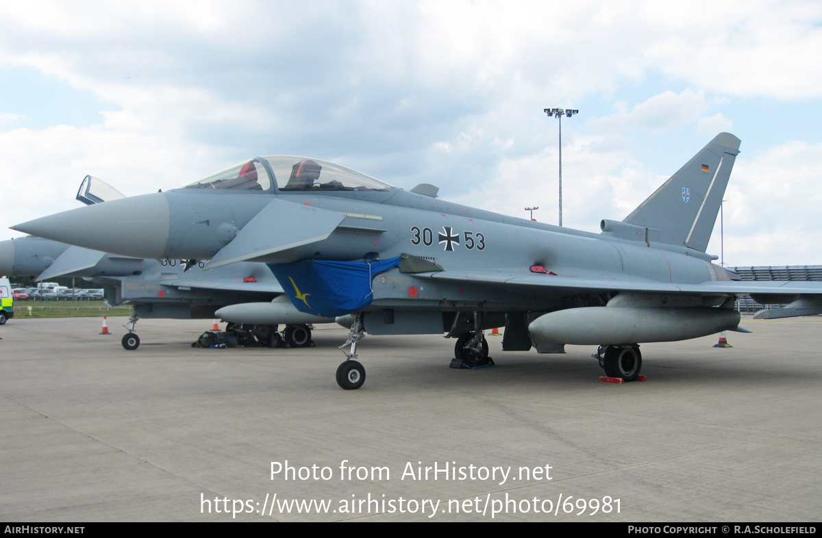 Aircraft Photo of 3053 | Eurofighter EF-2000 Typhoon EFA | Germany - Air Force | AirHistory.net #69981