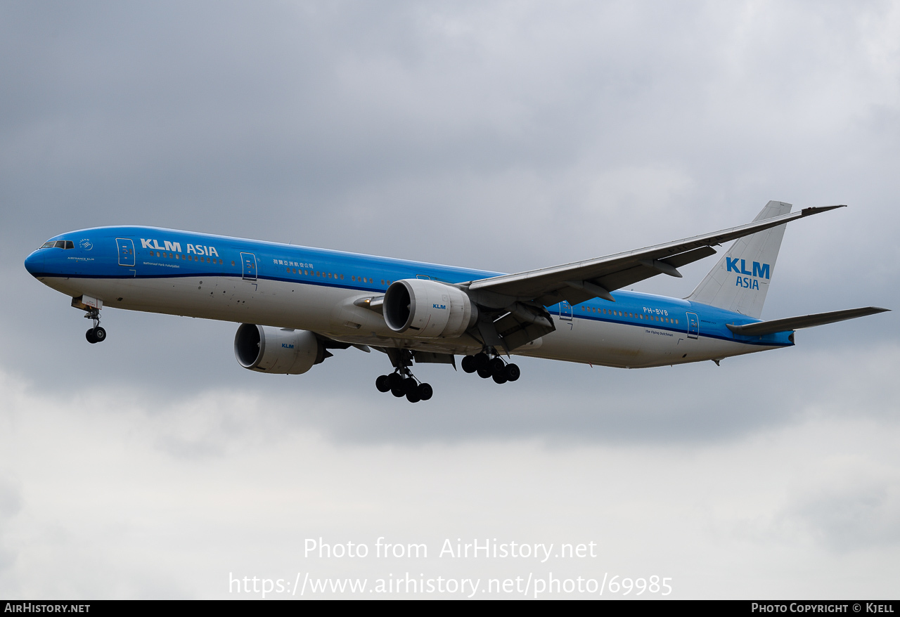 Aircraft Photo of PH-BVB | Boeing 777-306/ER | KLM Asia | AirHistory.net #69985